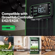 Temperatur- und Feuchtigkeitssensor-Sonde, wasserdichte Edelstahl-Sonde zur Umgebungsüberwachung für GrowHub Controller E42/E42A, AeroLab THB1/THB1S, 3m