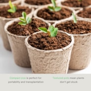 Peat Pots, 120 Packs 3.15-Inch Seed Starting Pots with Drainage Holes