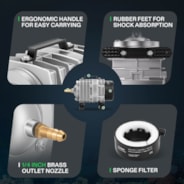 25W 634GPH Commercial Air Pump 40L/min 6 Outlet