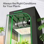 Complete Grow Tent Kit 2x2 Indoor Grow System with GrowHub WiFi Controller, Efficient Ventilation & Full-Spectrum LED Grow Light, 1680D Mylar Lightproof Tent 24"x24"x48"