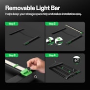VSFD4500 Full Spectrum LED Grow Light Bar 450W, Detachable Design with 6 Dimming Option
