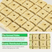 1" Rockwool Grow Cubes, 4 Sheets of 200 Plugs