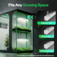 T5 Linear Grow Lights, 5000K Full Spectrum LED Grow Lights for Indoor Plants, SGS Compatible, 15W/Bar, 2ft, 8-Pack