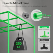 Grow Tent Pro 2x2 P224, High Reflective Mylar with 2000D Oxford Canvas & Heavy-Duty Metal Support 24"x24"x48"