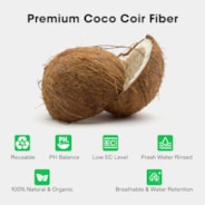 Coco Coir Brick, 11lbs 100% Natural Organic Compressed Coconut Coir Fiber with Low EC