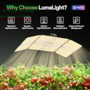 LumaLight LED Grow Light, Full Spectrum Plant Light, 200W Smart Dimmable & High PPFD for Indoor Plants Seedling Vegetables Bloom