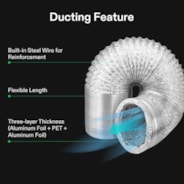 Air Filtration Kit R8 8″, Inline Fan R8 with Variable Speed Controller, Thermometer, Carbon Filter & Ducting Combo