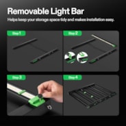 VSFD6500 Full Spectrum LED Grow Light Bar 650W, Detachable Design with 6 Dimming Option, 4 x 4 Ft. Coverage