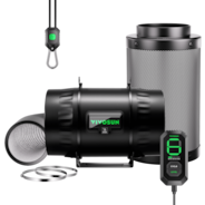 Smart Air Filtration Kit 8″, AeroZesh T8 Inline Fan with E12 Speed Controller, Carbon Filter & Ducting Combo