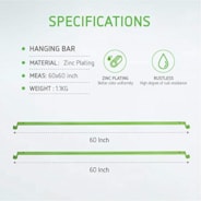 Grow Tent Support Pole Hanging Bar for 3x3ft Grow Tent