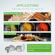 4-Piece 2.5″ Aluminium Herb Grinder, Silver