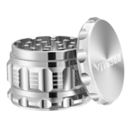 4-Piece 2.5″ Aluminium Herb Grinder, Silver