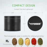 2.5″ 5 Pieces Herb Grinder Zinc Alloy Spice Grinder for Kitchen