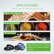 4-Piece 2.5″ Clear Top Herb Grinder, Black-Blue