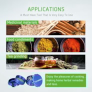 4-Piece 2.5″ Aluminium Herb Grinder, Blue