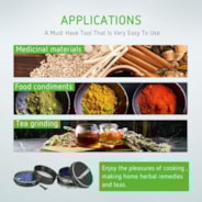 4-Piece 2.5″ Clear Top Herb Grinder, Black-Blue