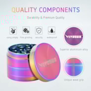 2″ 4 Pieces Herb Grinde Zinc Alloy Spice Grinder for Kitchen