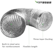 VIVOSUN Air Aluminum Ducting 4"x 25ft