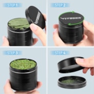 2.5″ 5 Pieces Herb Grinder Zinc Alloy Spice Grinder for Kitchen