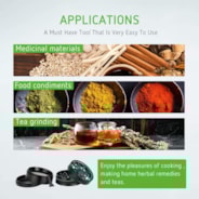 4-Piece 2.5″ Clear Top Herb Grinder, Black-Green