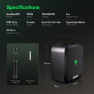 Calefactor PTC AeroFlux W70 de VIVOSUN para armarios de cultivo, con termostato, control mediante aplicación y monitorización del VPD
