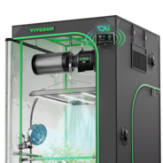 Smart AI Grow Tent System 3x3 Indoor Smart Grow System with Self-Learning AI Controller, Dynamic Airflow & Tunable Spectrum, Automated Climate Control, 2000D Mylar Tent 36"x36"x72"