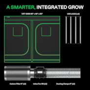 Standard Grow Tent Kit GIY-88 8x8, 16-Plant Complete System, with 4x 430W VSFL4300 LED Grow Light, and 2x 8-inch Ventilation Combo
