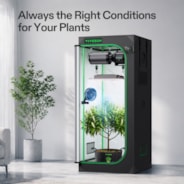 Kit de cultivo inteligente Pro en carpa de 70 x 70 x 160 cm, sistema de cultivo interior con luz LED 2 en 1 de espectro ajustable, automatización inteligente GrowHub, ventilación eficiente y flujo de aire de 360°, carpa de Mylar 2000D
