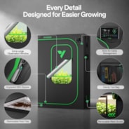 Grow Tent Pro 4x2 P426, High Reflective Mylar with 2000D Oxford Canvas & Heavy-Duty Metal Support 48"x24"x72"