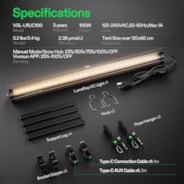 LumaRay Under Canopy Lights, Full Spectrum Dimmable LED Grow Lights for Grow Tents, Greenhouses, SGS Compatible