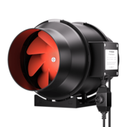 R6 Rohrventilator 15 cm, mit variablem Drehzahlregler für die Growbox-Belüftung