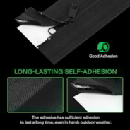 Self-Adhesive Heavy Duty Zipper for Debris Barriers Zipper Door, Greenhouse, Indoor Outdoor Tent, 3In. x 7Ft.