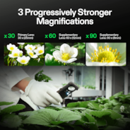 Jewelry Loupe Magnifier 30X 60X 90X LED Lighted Eye Loupe