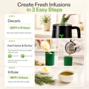 Herbal Butter Maker, 2-in-1 Decarb & Infuse Machine with Adjustable Time & Temperature for Olive Oil, Tinctures, Gummies & DIY Recipes
