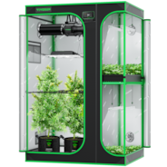 Smart 2-in-1 Grow Tent Kit GIY-SGS-54 4x5, 4-Plant Complete System, with WiFi E42A+ Controller, AeroLight Wing AW400SE LED Grow Light, and 6-inch AeroZesh G6 Ventilation Combo