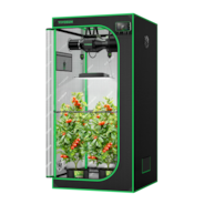 CLEARANCE | Smart Grow Tent Kit GIY-SGS-27 2.7x2.7, 2-Plant Complete System, with WiFi E42A+ Controller, 150W AeroLight SE LED Grow Light, and 4-inch AeroZesh G4 Ventilation Combo