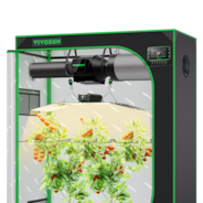 CLEARANCE |Smart Grow Tent Kit 4×2, 2-Plant System, WiFi-Integrated Automatic Grow System with Full Spectrum LED Grow Light, Efficient Ventilation System with GrowHub E42A+ Controller