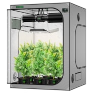 Smart Grow Tent Kit GIY-SGS-G55 5x5, 6-Plant Complete System, with WiFi E42A Controller, 400W AeroLight Wing SE LED Grow Light, and 6-inch AeroZesh G6 Ventilation Combo