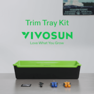 2-in-1 Trimming Tray, 4.1" Deep , with 150 Micron Mesh Sifter, Bottom Harvest Bin, Brush and Magnifying Card, Green