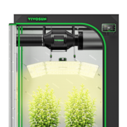 Smart Grow Tent Kit 4x2 Complete Indoor Grow System with Smart Controller, Full-Spectrum LED Grow Light & Ventilation Automation System, 1680D Mylar Tent 48"x24"x72"
