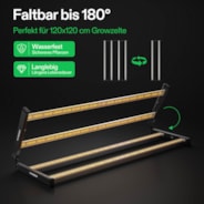 VSFL4300 Full Spectrum LED Grow Light Bar 430W, Foldable Design with 6 Dimming Option, 4 x 4 Ft. Coverage