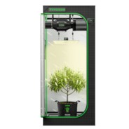 Smart Grow Tent Kit 2.3x2.3 Complete Indoor Grow System with Smart Controller, Full-Spectrum LED Grow Light & Ventilation Automation System, 1680D Mylar Tent 28"x28"x63"