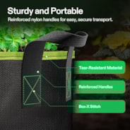 3-Pack 5-Gallon AeroBase Grow Bags, Durable Mesh Fabric Plant Container with Breathable Base and Sturdy Handles, Black