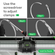 Stainless Steel Air Ducting Clamps, 4/6/8/12 Inch Adjustable Hose Clamps with Worm Drive for Ducting, Heating, Cooling, Exhaust, and Ventilation (Pack of 2)