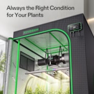 Smart Grow Tent Kit 3x3 Complete Indoor Grow System with Smart Controller, Full-Spectrum LED Grow Light & Ventilation Automation System, 1680D Mylar Tent 36"x36"x72"