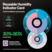 62% RH Two-Way Humidity Control Packs, Size 4 g, 10 Packs for Storing 1/2 oz, Moisture Balancer with RH Indicator Card for Food & Herb Storage