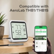 Temperatur- und Feuchtigkeitssensor-Sonde, wasserdichte Edelstahl-Sonde zur Umgebungsüberwachung für GrowHub Controller E42/E42A, AeroLab THB1/THB1S, 3m