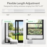 Window Duct Kit, Portable AC Window Seal Kit, Fit with 4”/6” Ducting & 5.9” Hose