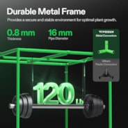 Grow Tent 2.3x2.3 S236, High Reflective Mylar with 1680D Oxford Canvas & Heavy-Duty Metal Support 28"x28"x63"