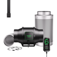 Smart Air Filtration Kit 6″, AeroZesh S6 Inline Fan with Carbon Filter & Ducting Combo